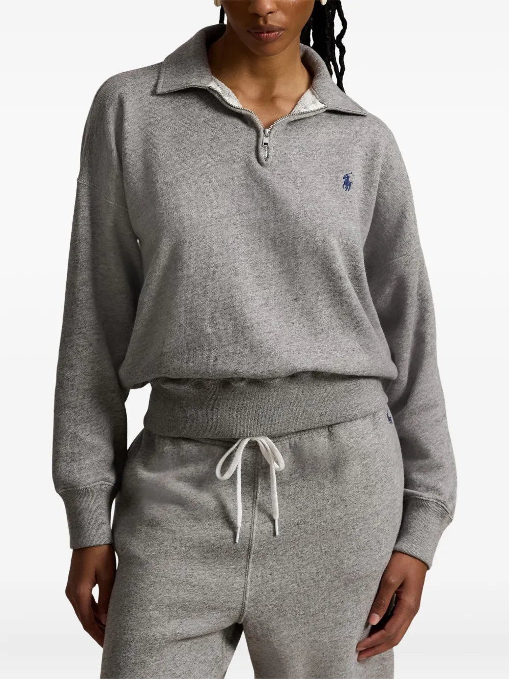 Толстовка с вышивкой Polo Pony Polo Ralph Lauren, серый — фото 3