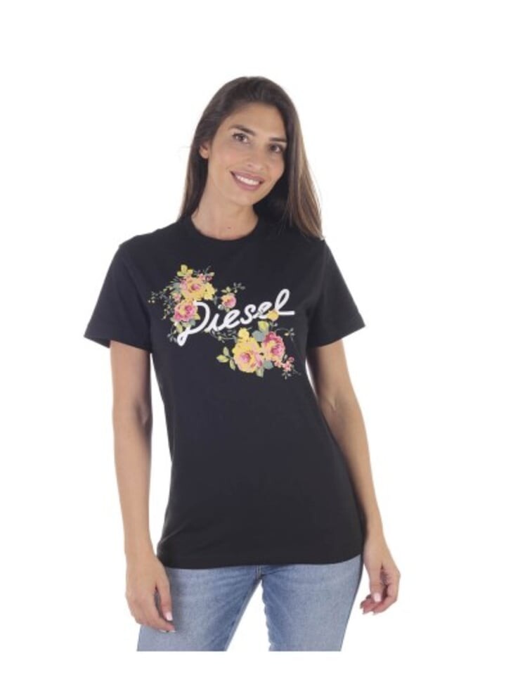 

Футболка Diesel Flower Tshirt, черный