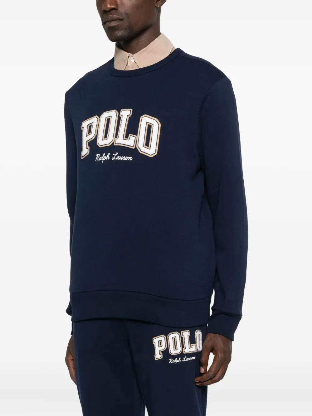 Толстовка с круглым вырезом и вышитым логотипом POLO RALPH LAUREN, синий — фото 2