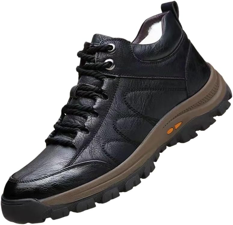 

Зимние большие высокие кроссовки для повседневной носки и активного отдыха на улице. Толстая внутренняя подкладка для тепла и комфорта. Противоскользящие и прочные Fmshi, черный