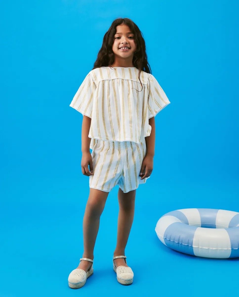 

Шорты-бермуды для девочек с резинками Kids El Corte Inglés, белый