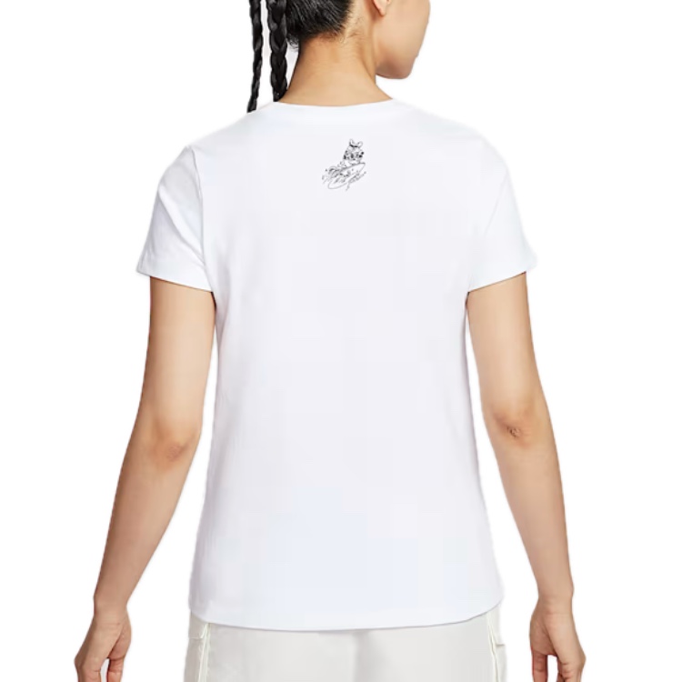 Nike Футболка Sportswear Regular женская белая — фото 4