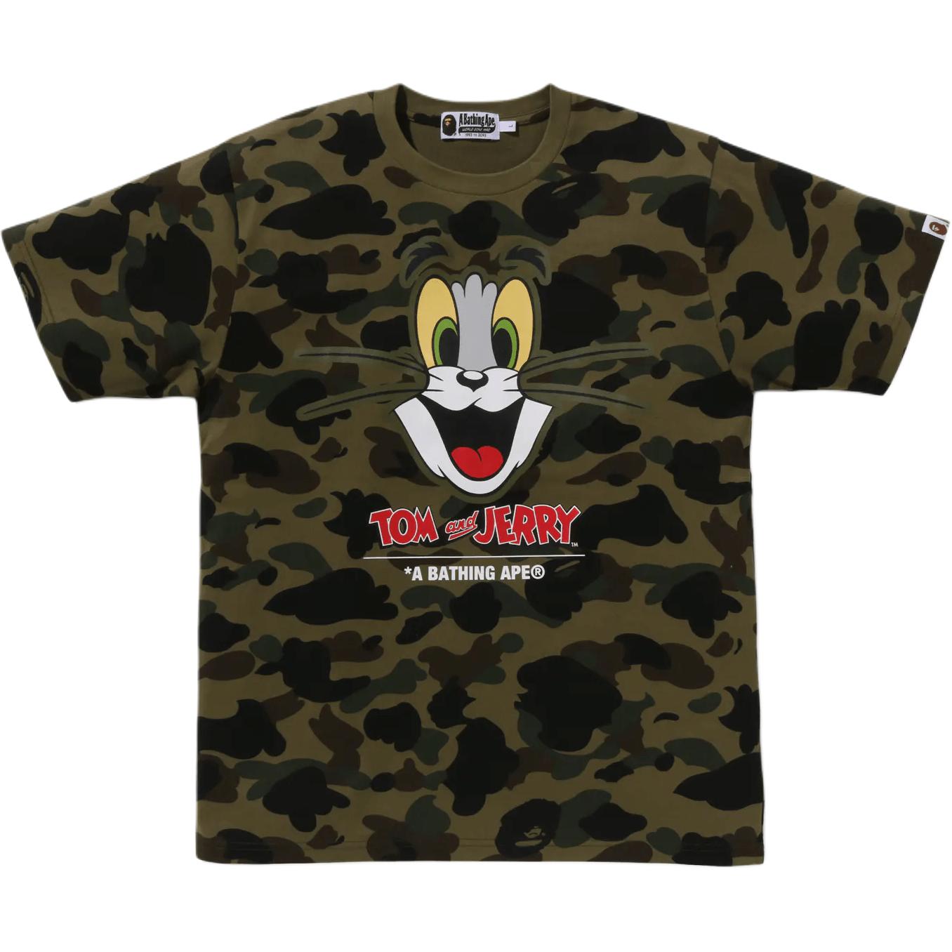 

Футболка Bape X Tom And Jerry 85th 1st Camo A BATHING APE, зеленый