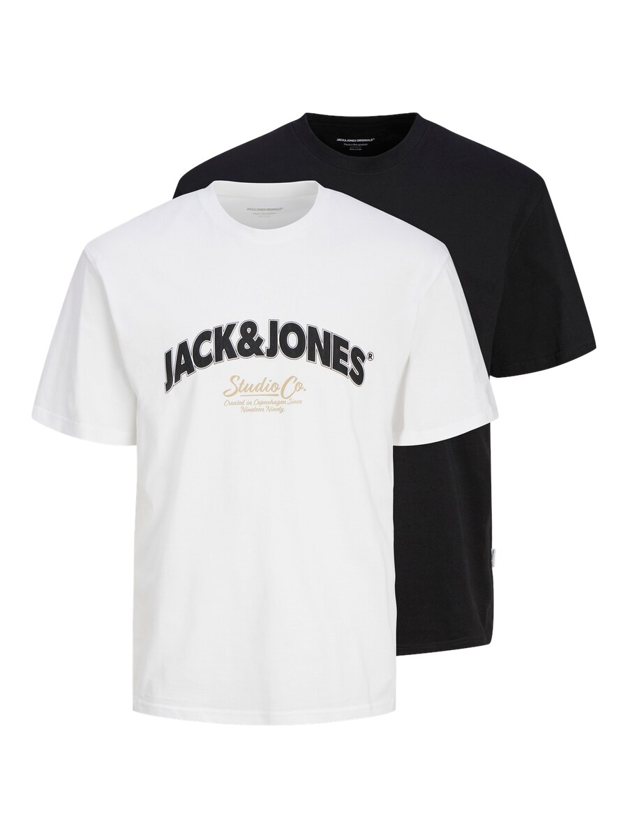 

Футболка JACK & JONES BRONX, черный/белый