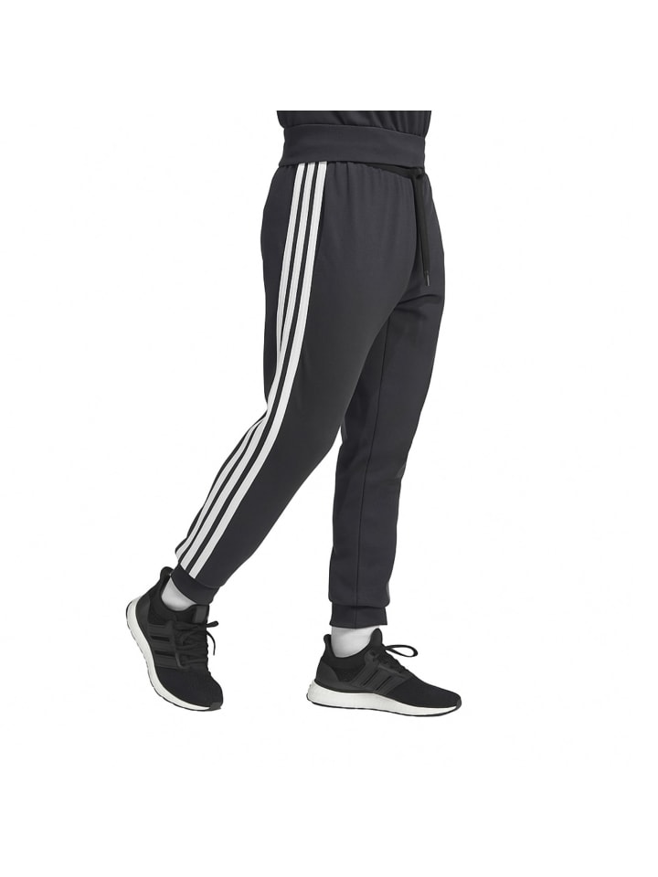 Мужские спортивные брюки из мягкого французского трикотажа черного цвета. adidas — фото 2