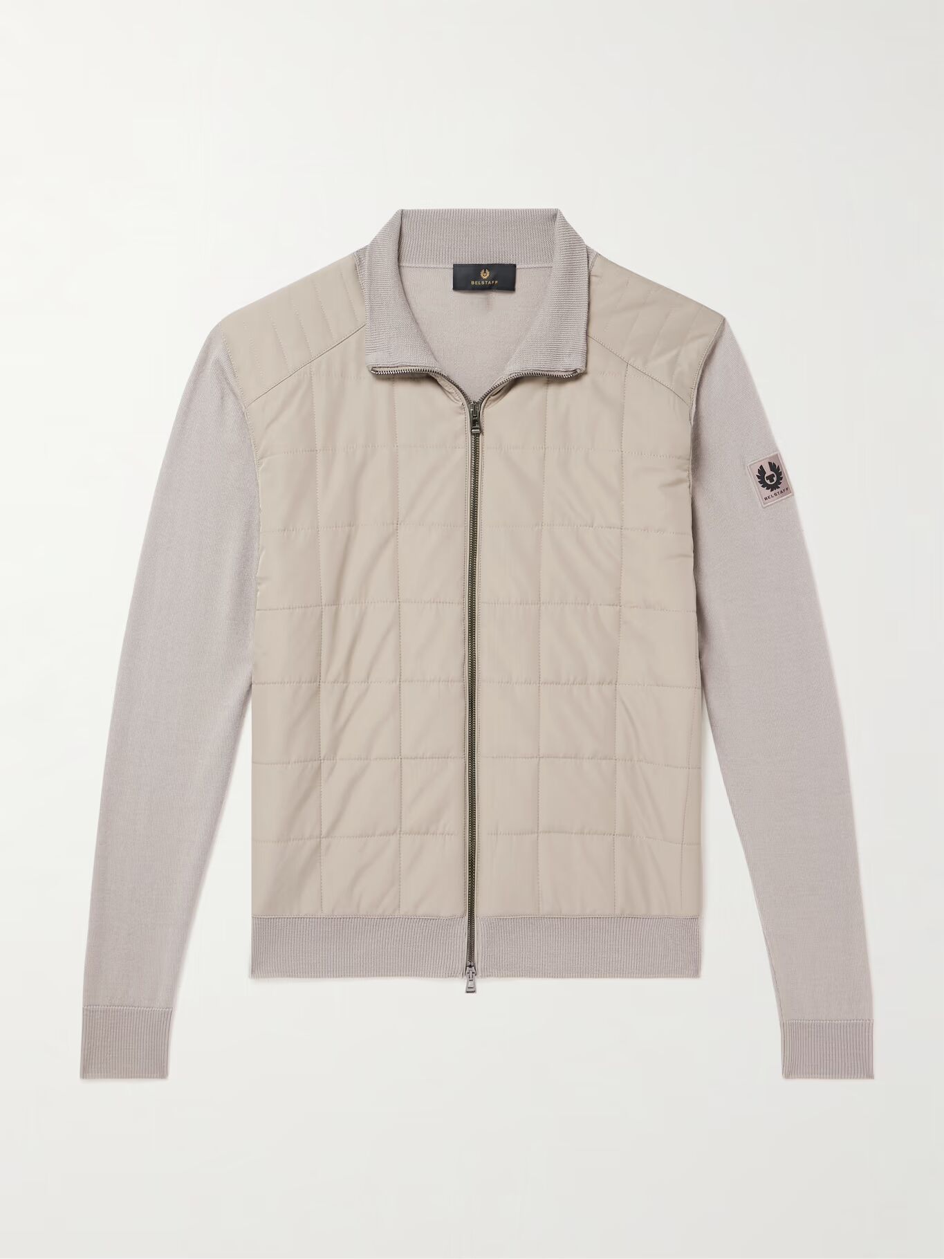 

Стеганый кардиган из шерсти и ракушки Kelbrook BELSTAFF, серый