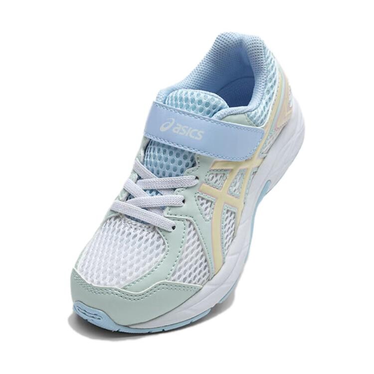 Кроссовки детские RUNNING KIDS CONTEND Series детские низкие белые/зеленые/синие Asics, белый/зеленый/синий — фото 2