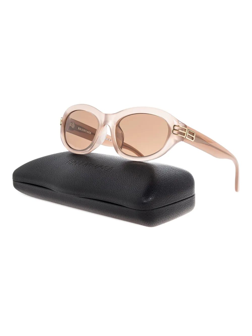Солнцезащитные очки в овальной оправе Balenciaga Eyewear, розовый — фото 2