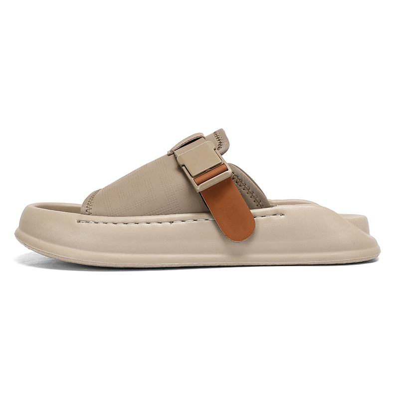 

Shiozawa Мужские быстросохнущие шлепанцы с прострочкой Beige, цвет Beige