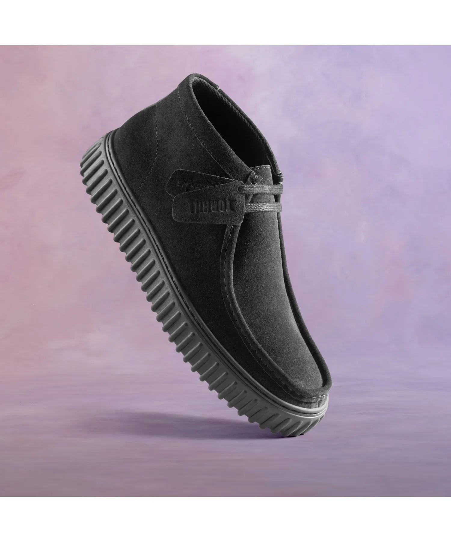 Мужские мокасины из замши Torhill Hi Clarks чёрные