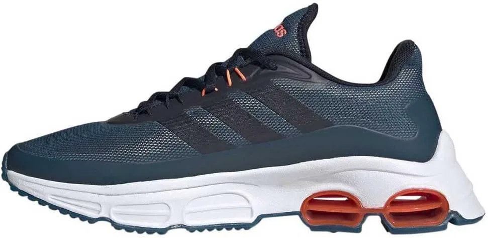 Мужские беговые кроссовки Adidas Quadcube, Blue Tech Mineral Legend Ink Signal Coral — фото 4