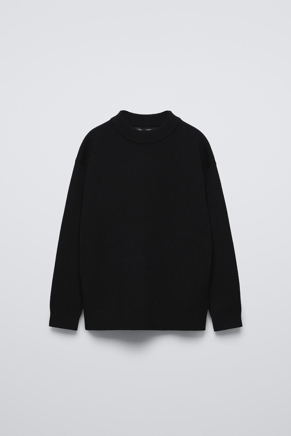

Базовый вязаный свитер ZARA, черный