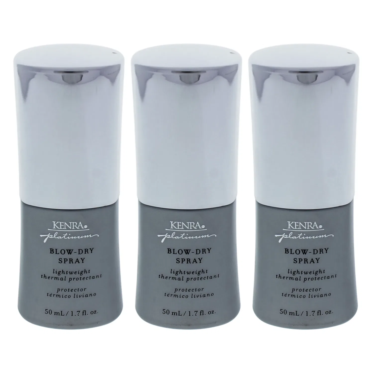Спрей для укладки волос Platinum Blow Dry Spray от Kenra, подходит для мужчин и женщин - 1,7 унции (50 мл) - упаковка из 3 штук, Clear — фото 2