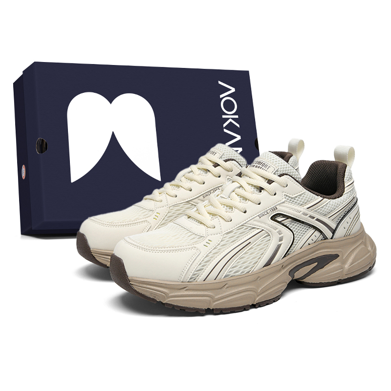 

AOKANG Модные массивные кроссовки Play Series мужские низкие белый, черный, бежевый, коричневый - бежево-коричневый, цвет Beige Brown[Standard Sports Shoe Size]