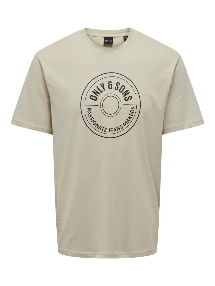 

Рубашка ONLY & SONS с круглым вырезом "ONSLAMER LIFE REG LOGO SS TEE", цвет Silver Lining