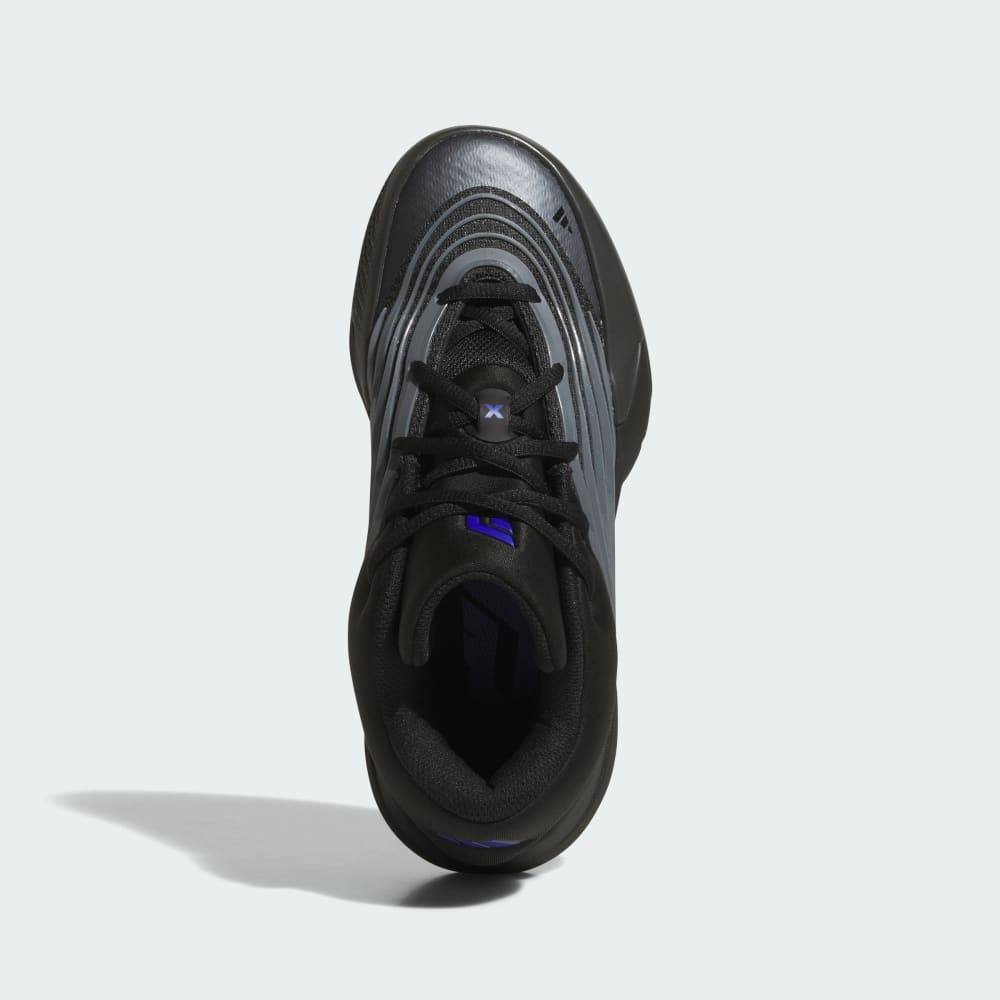 Кроссовки Adidas Dame X Shoes Kids, цвет Core Black/Iron Metallic/Lucid Blue — фото 2