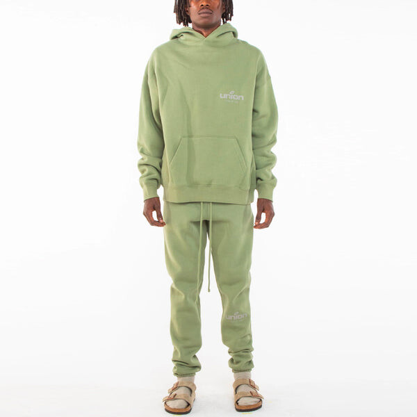 Толстовка Fear of God Essentials FW21 Vintage Hoodie x Union LA 'Green', зеленый — фото 2