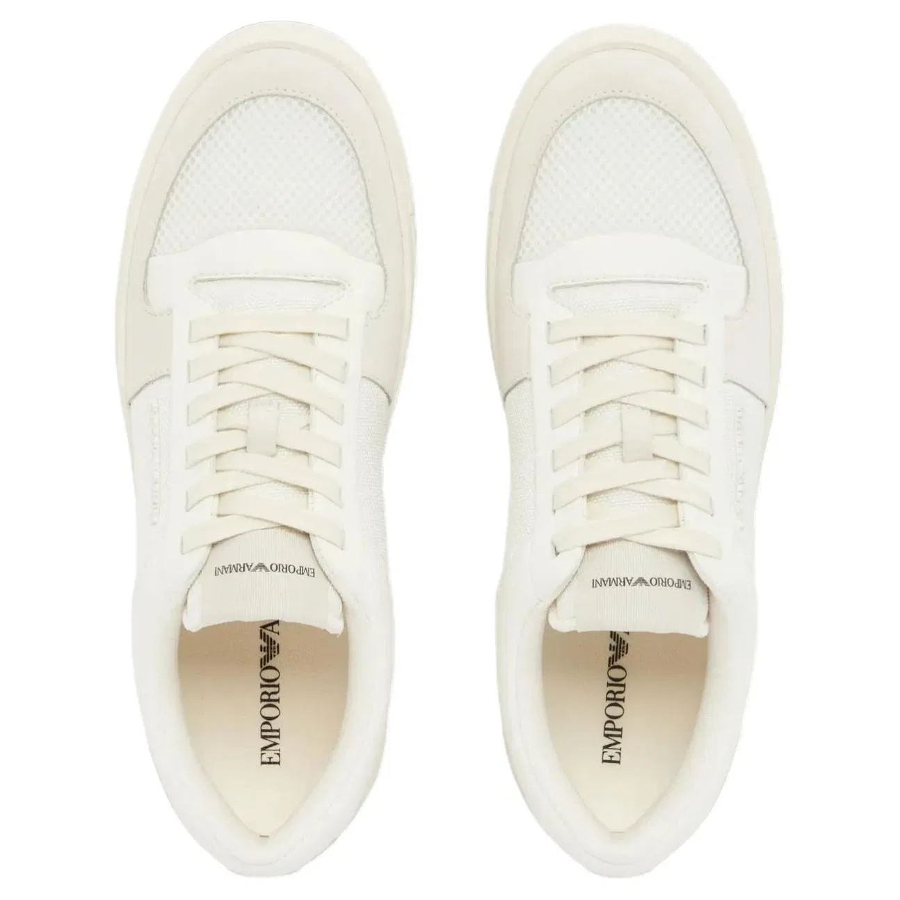 Кеды на плоской подошве Emporio Armani Ecru — фото 4