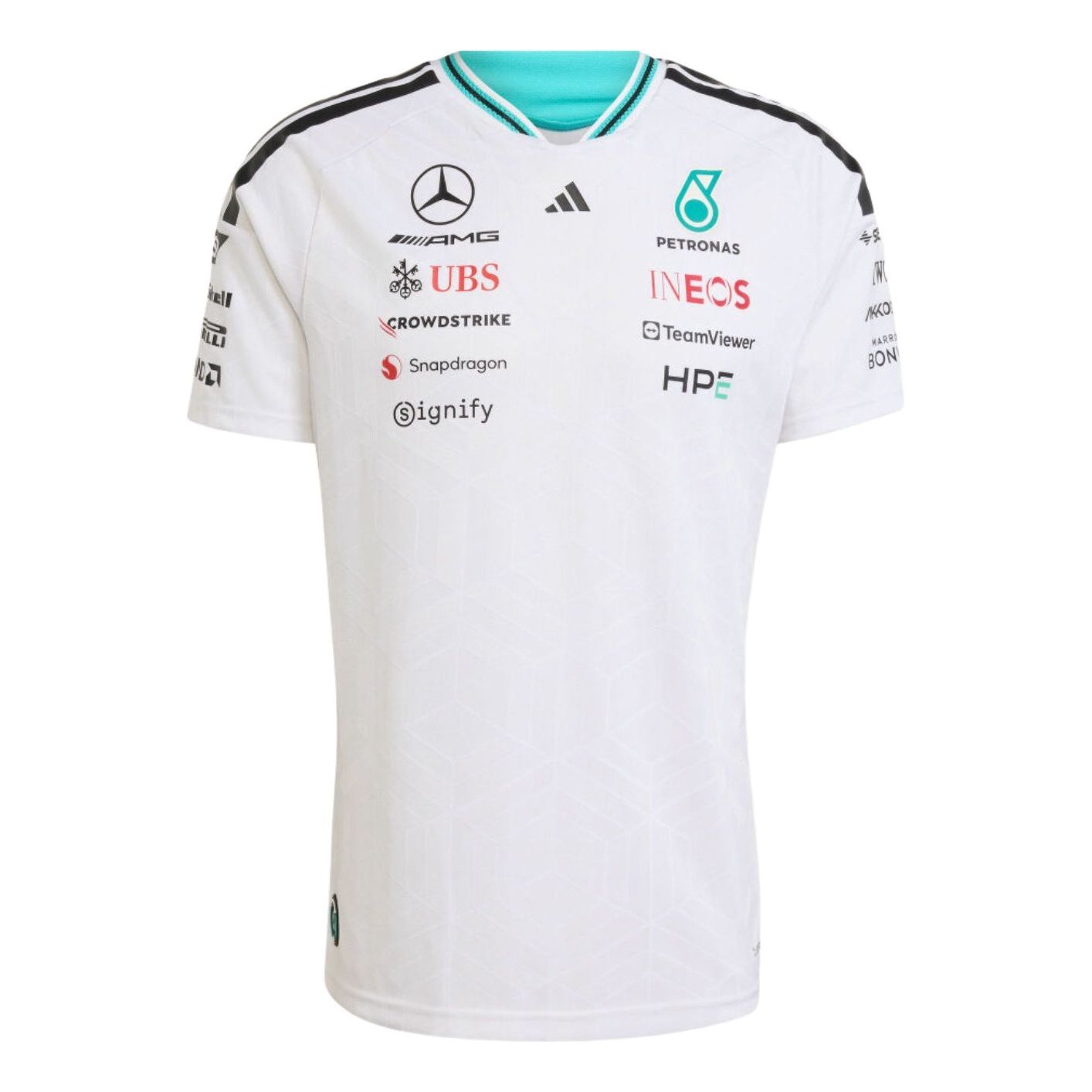 

Оригинальная футболка пилота команды Формулы-1 Adidas x Mercedes AMG Petronas, белая