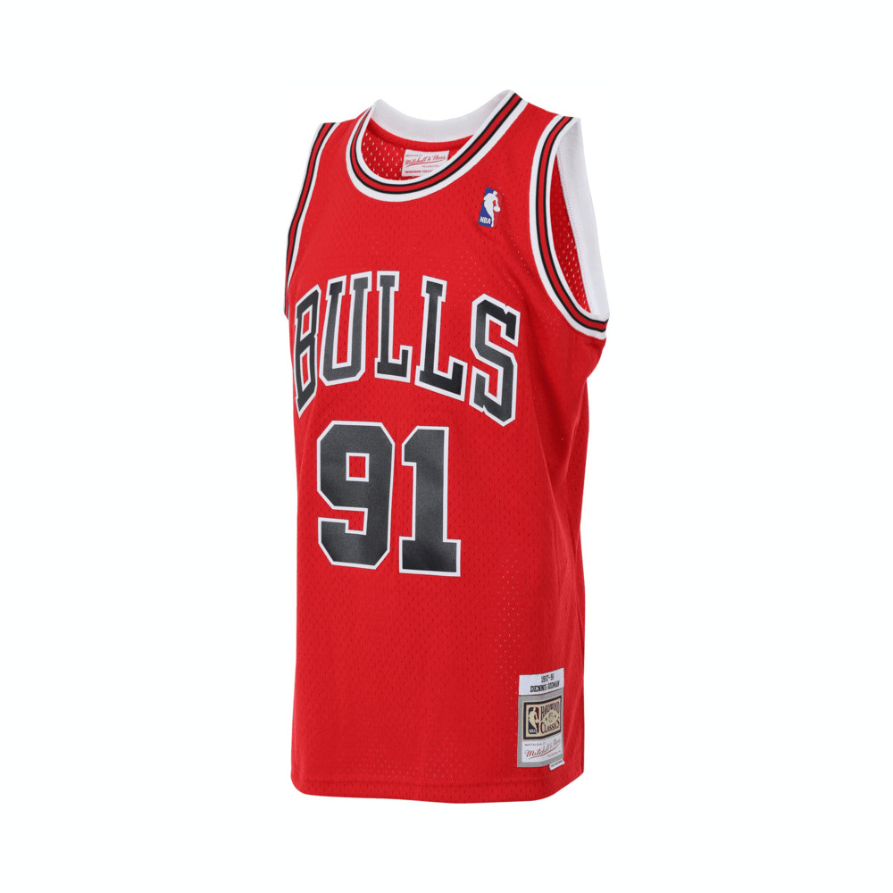 

Майка Chicago Bulls выездная 1997-98 Деннис Родман Swingman Mitchell Ness Алая