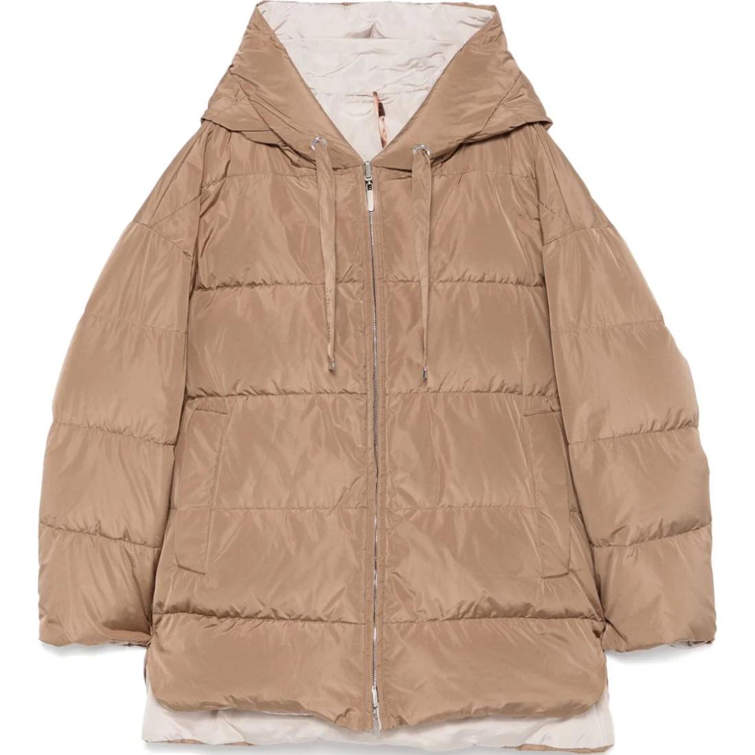 

Реверсивная куртка на молнии со шнурком MaxMara, бежевый