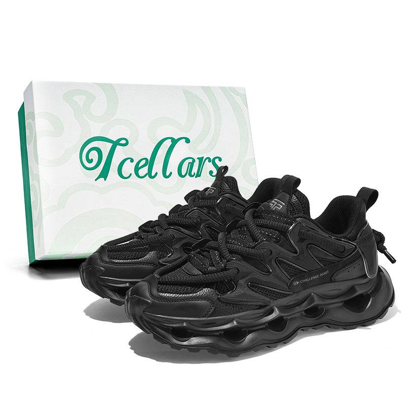 

TCELLARS Коллекция Hundred Hole, массивные кроссовки, мужские, низкие, Jet Black/Khaki White/Jet Black, потертые