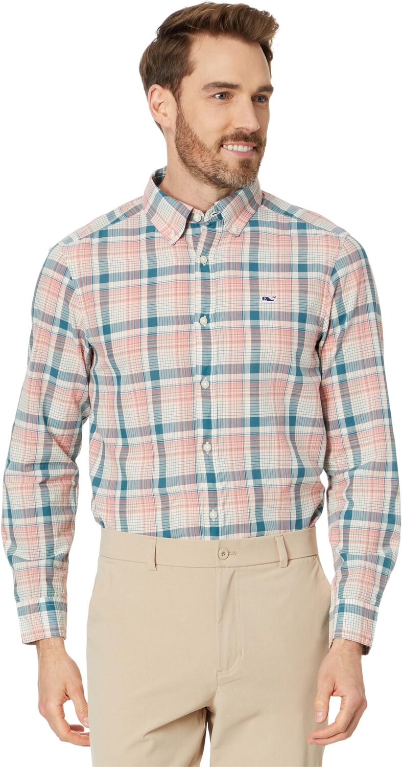 

Рубашка Vineyard Vines Plaid Madras Whale Shirt, цвет Cayman Plaid1