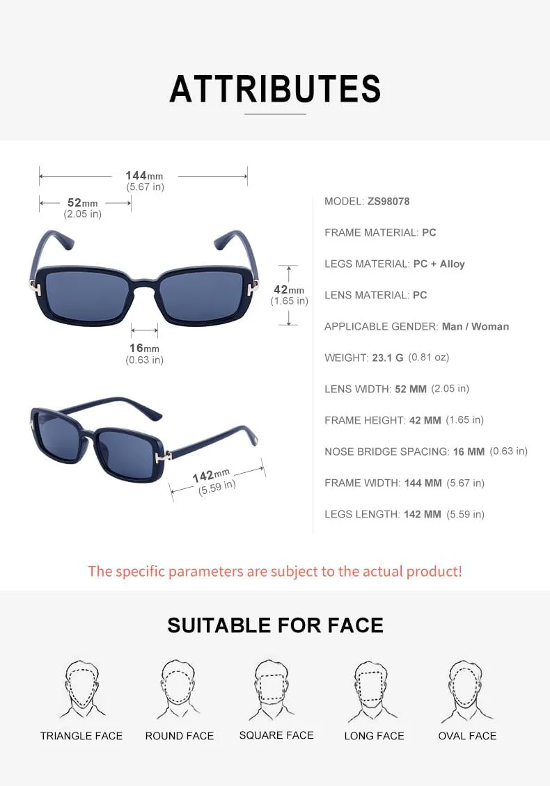 

Модные женские и мужские солнцезащитные очки Т-образной формы в европейском и американском стиле, с защитой от УФ-излучения UV400, квадратная оправа GFYFJXJT, C7