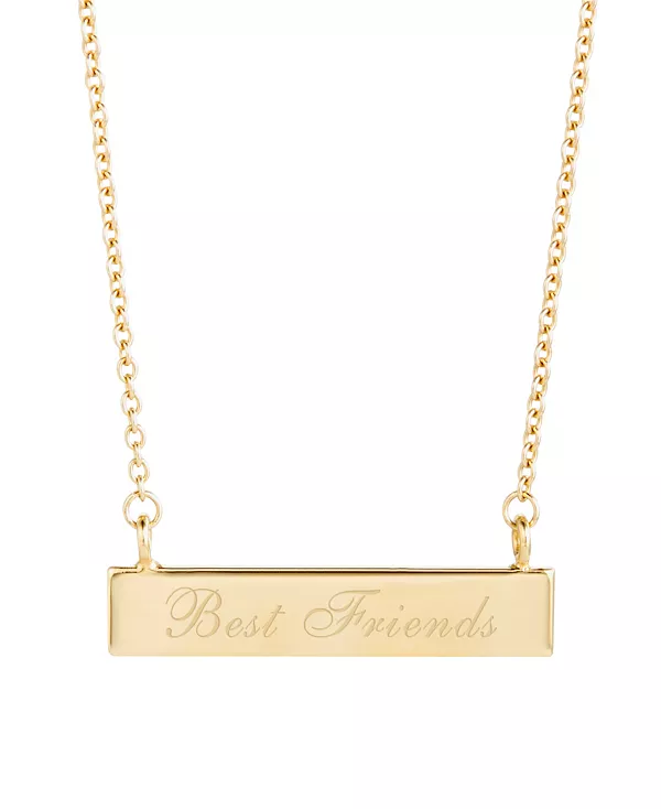 

Ожерелье в форме бара с позолотой 14 карат в виде лучших друзей Brook & York, gold-plated