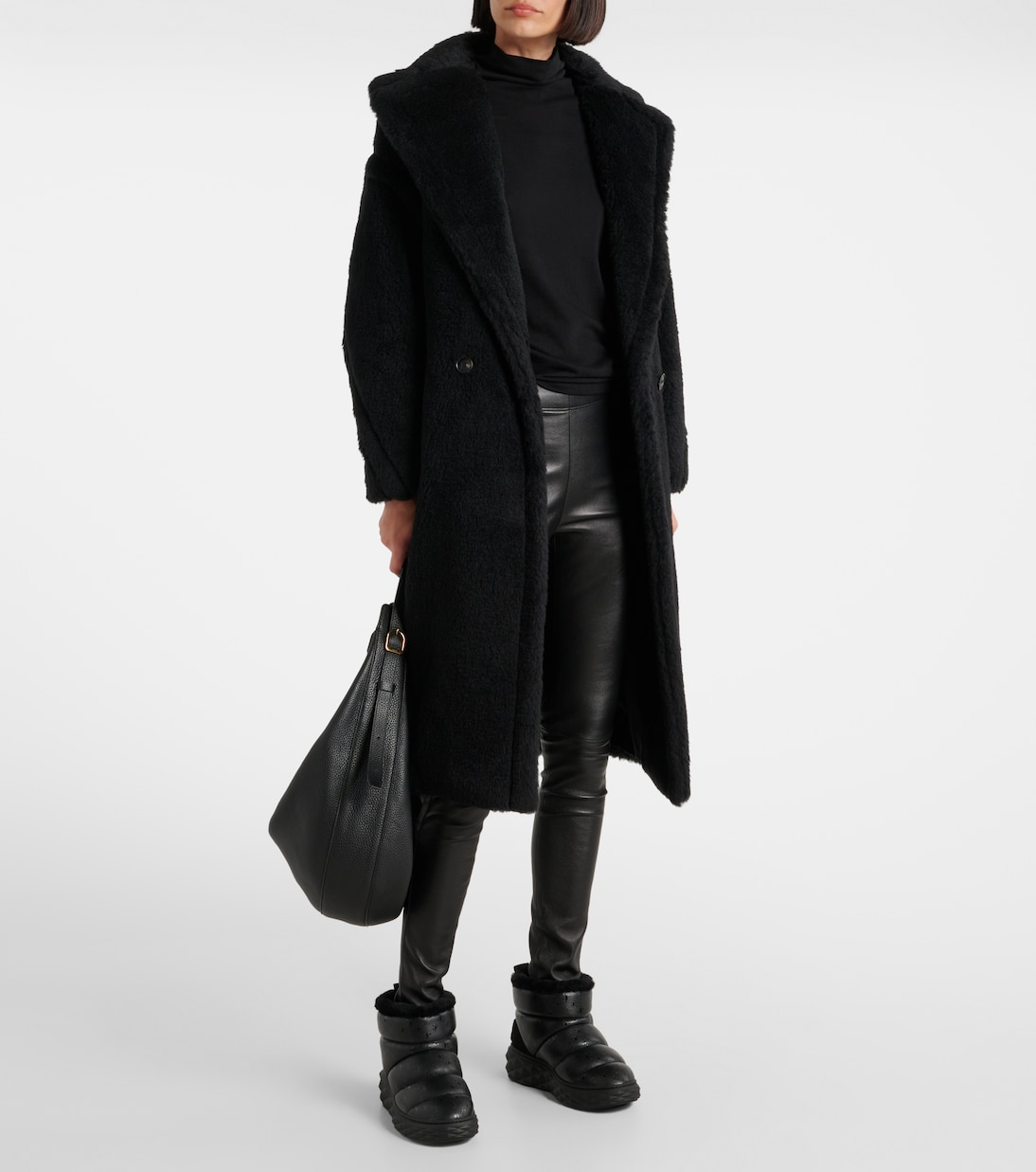 Кожаные зимние ботинки Xan с подкладкой из овчины Jimmy Choo, V Black Mix — фото 3