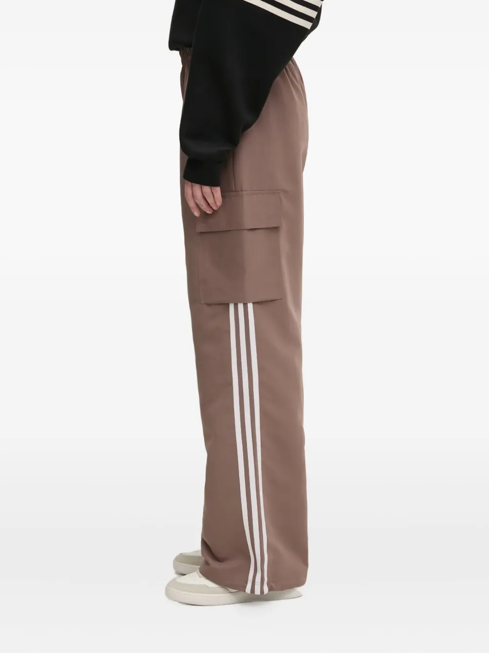Спортивные брюки с полосками 3-Stripes adidas, коричневый — фото 3