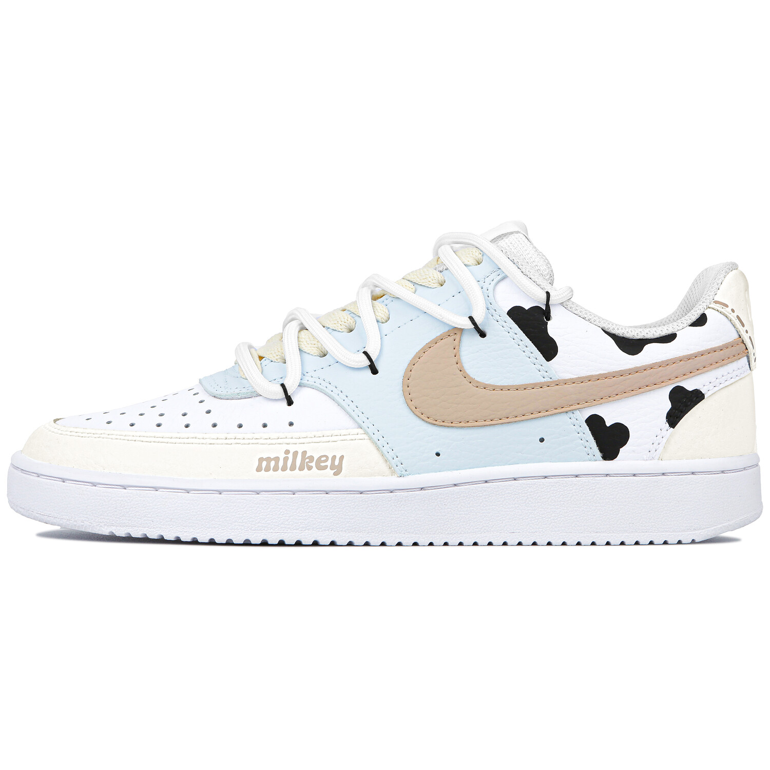 

Кроссовки Nike Court Vision 1 Skateboarding Shoes Women's Low-top White/beige/blue, цвет Off White