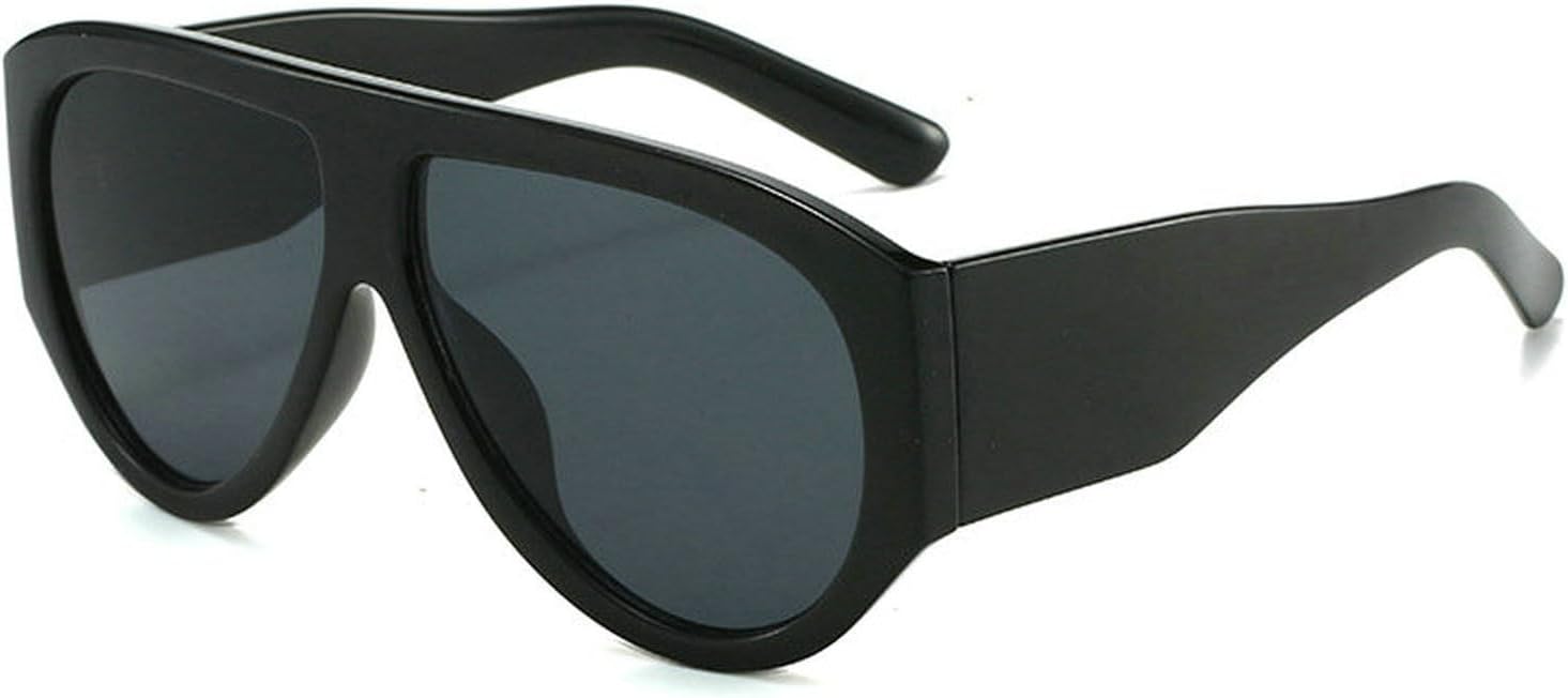 

Солнцезащитные очки COTIA увеличенного размера в стиле «пилот» для женщин и мужчин, модные, с большой квадратной оправой, цельные, винтажные, с широкими дужками, Black