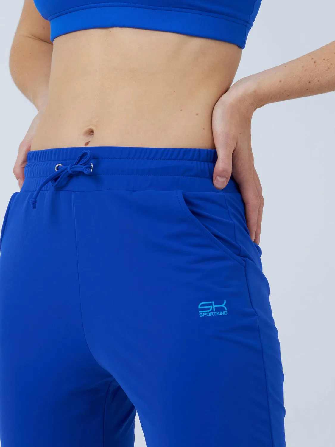 Спортивные брюки Sportkind Regular Workout Pants цвет джоггери, кобальтово-синий — фото 2