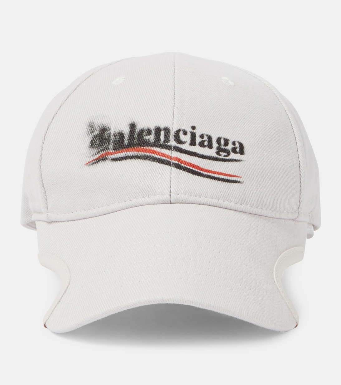 

Бейсболка из хлопкового дрилла с логотипом Balenciaga, Off White/Black