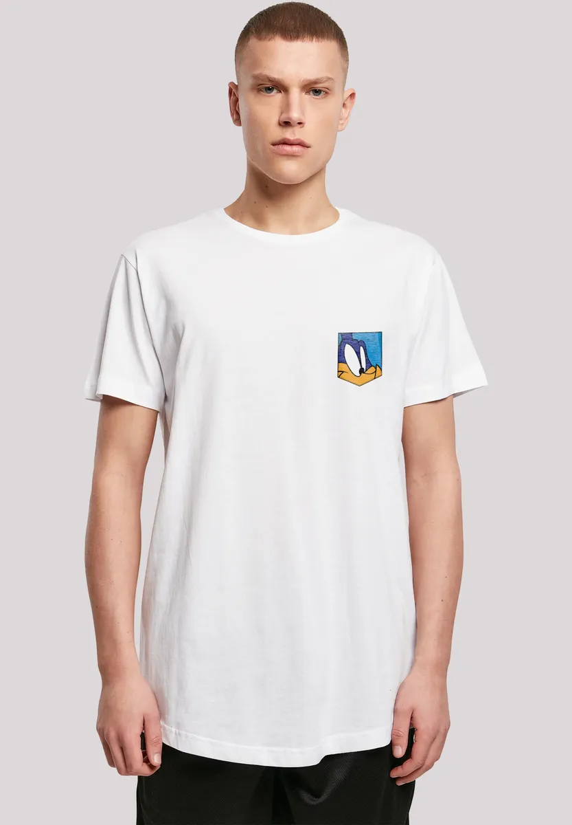 

Футболка F4NT4STIC "Looney Tunes Road Runner Face Faux Pocket", принт, белый