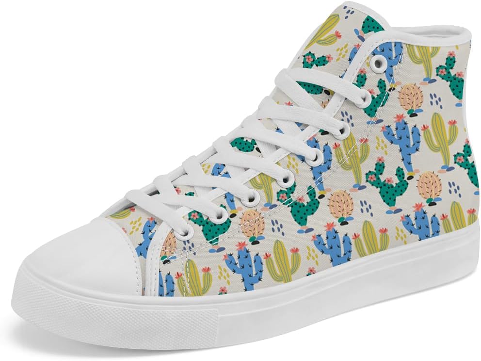 

Кеды Chebing Cactus высокие на шнуровке из канвы, повседневная обувь для мужчин и женщин, синий/желтый