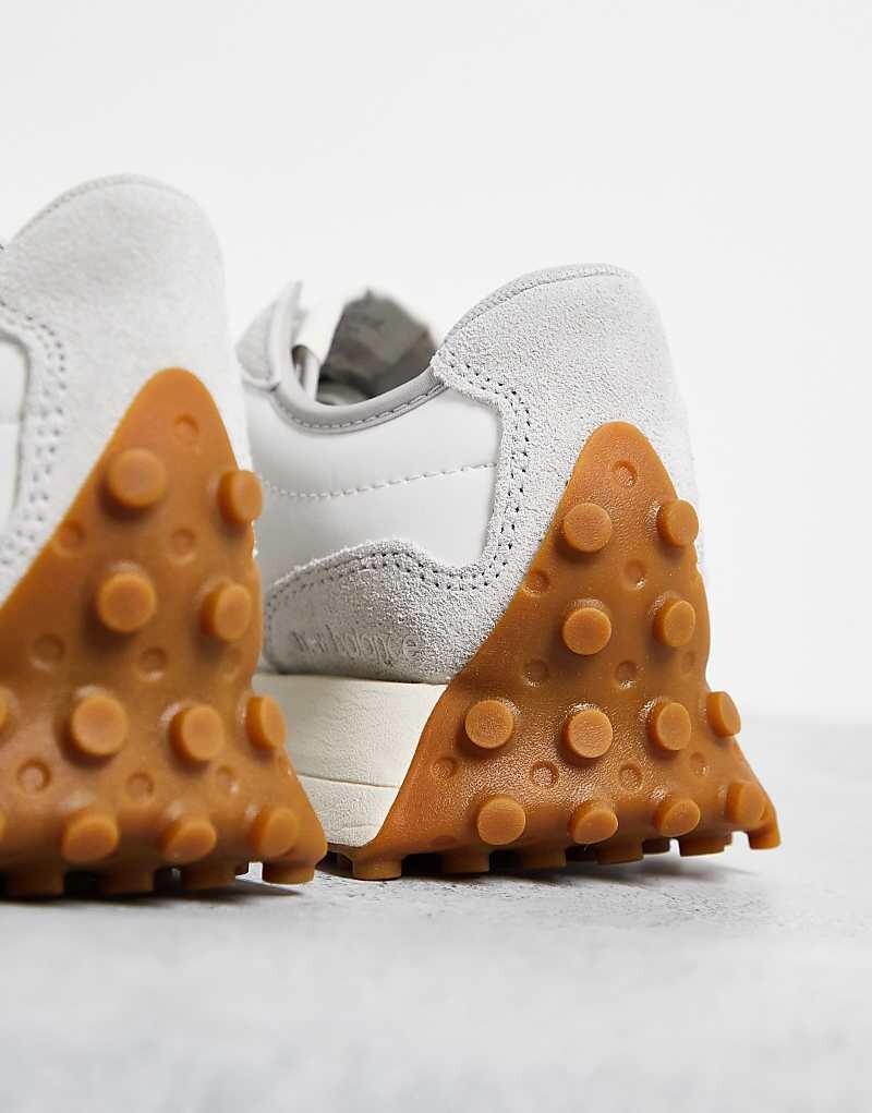 New Balance - 327 - Замшевые кроссовки серого цвета — фото 3