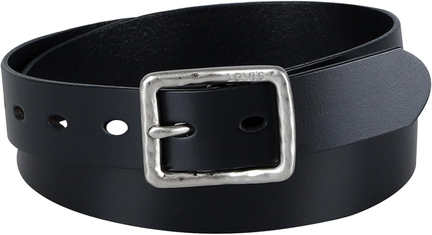 

Женский ремень Levi's Casual Leather Square Buckle с квадратной пряжкой - стильный ремень для джинсов и платьев (стандартные и большие размеры), Black Centerbar