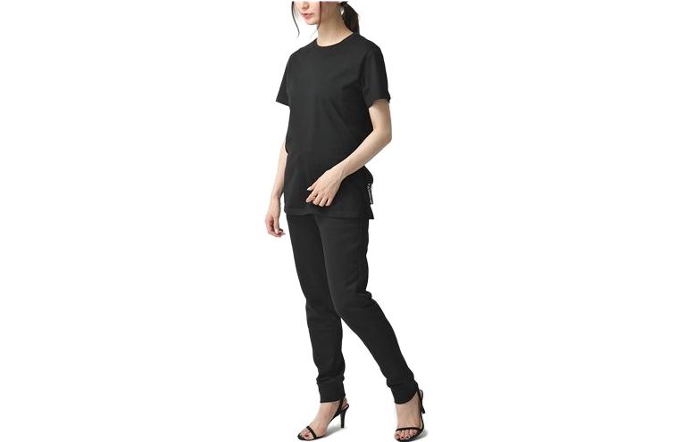Moncler Футболка Women's Black Crew Neck Moderate Straight Fit — фото 3