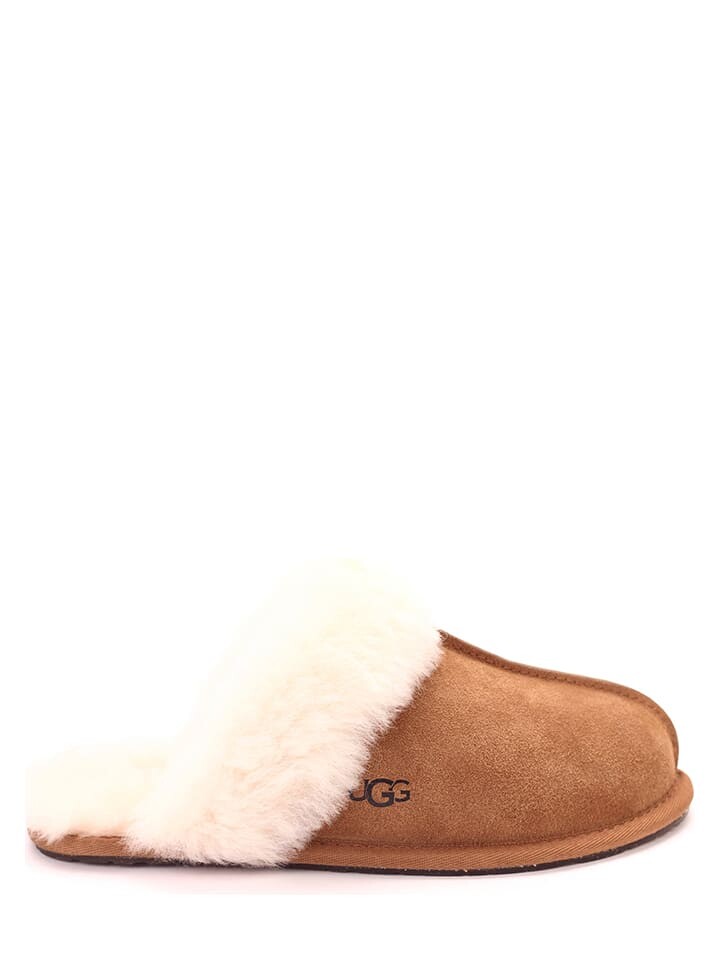 Сабо UGG Leder-Hausschuhe Scuffette II, светло-коричневый