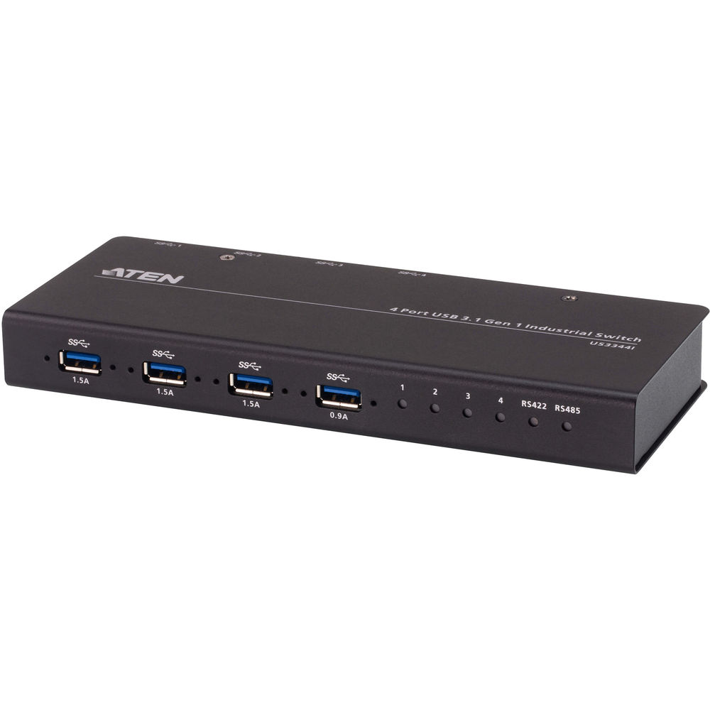 

Док-станция ATEN 4 x 4 USB 3.1 Gen-1 Industrial Hub Switch US3344I