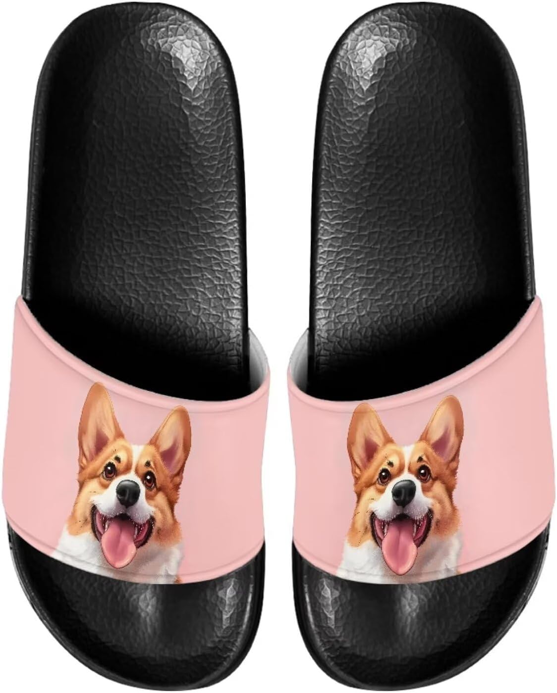 

Шлепанцы для дома и ванной, тапочки на плоской подошве, повседневная обувь для мужчин и женщин Judentidos, Funny Corgi