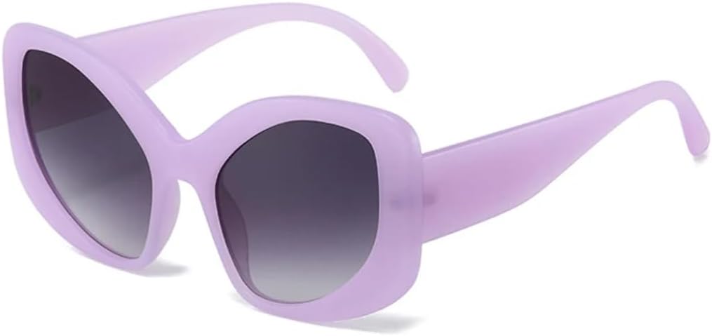 

Модные солнцезащитные очки большого размера «кошачий глаз» для женщин и мужчин, защита от УФ-излучения UV400, ретро-матовый цвет, конфетный оттенок UATXTAU, Matte Purple Gray