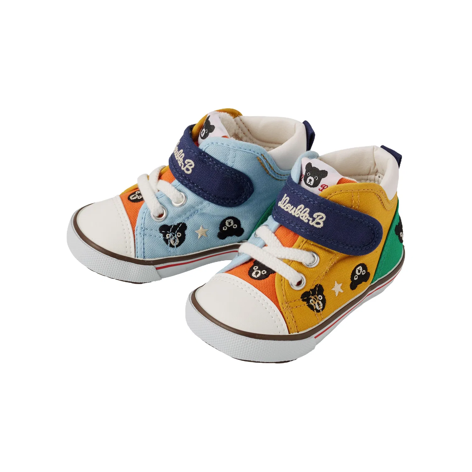 Кроссовки Anti Kick Low top для малышей, желтый, оранжевый, синий MIKI HOUSE, Yellow Orange Blue — фото 3