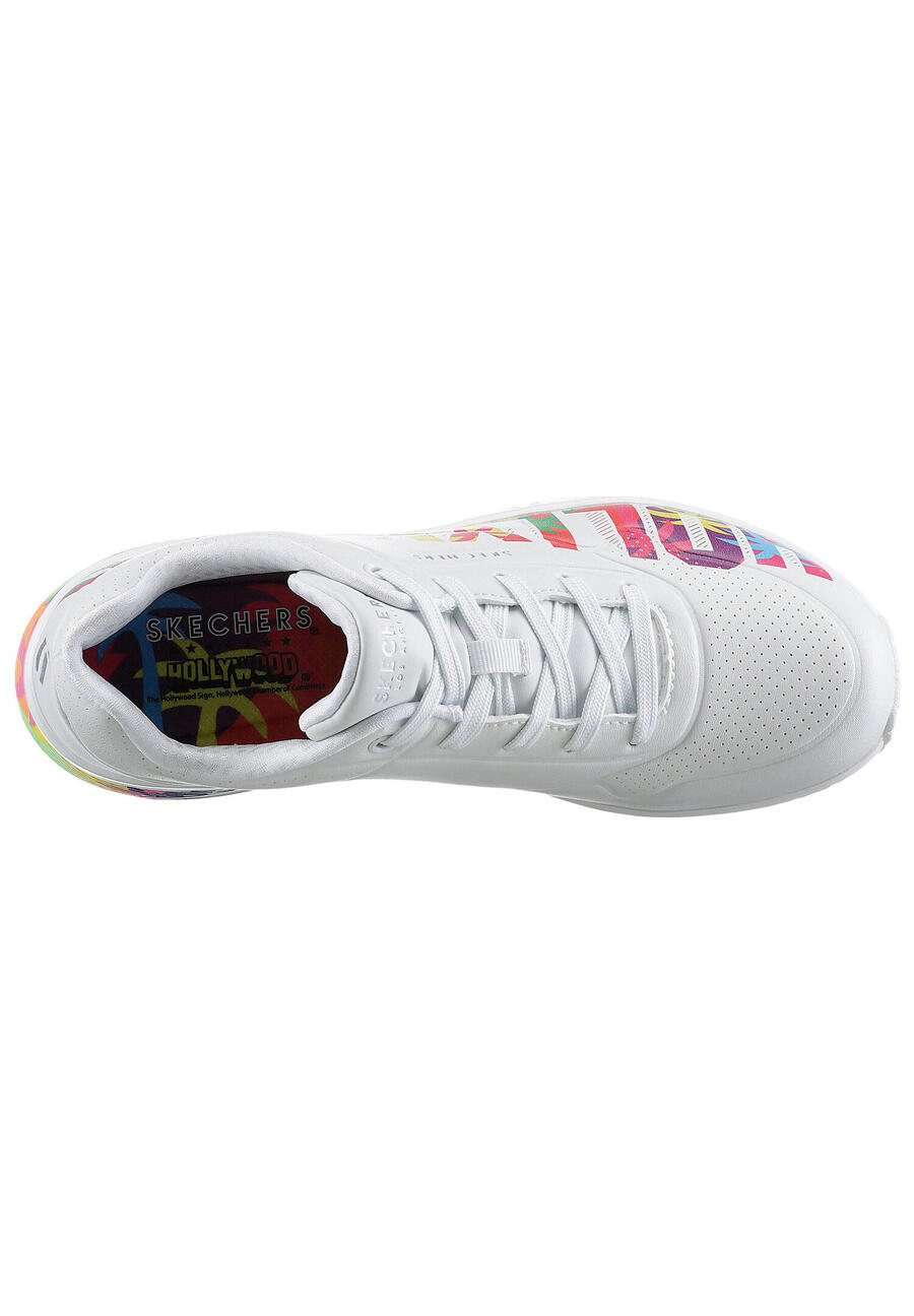 Женские кроссовки Skechers Uno — ONE FOR STARS! Hollywood 177995 WMLT, белые/цветные — фото 4
