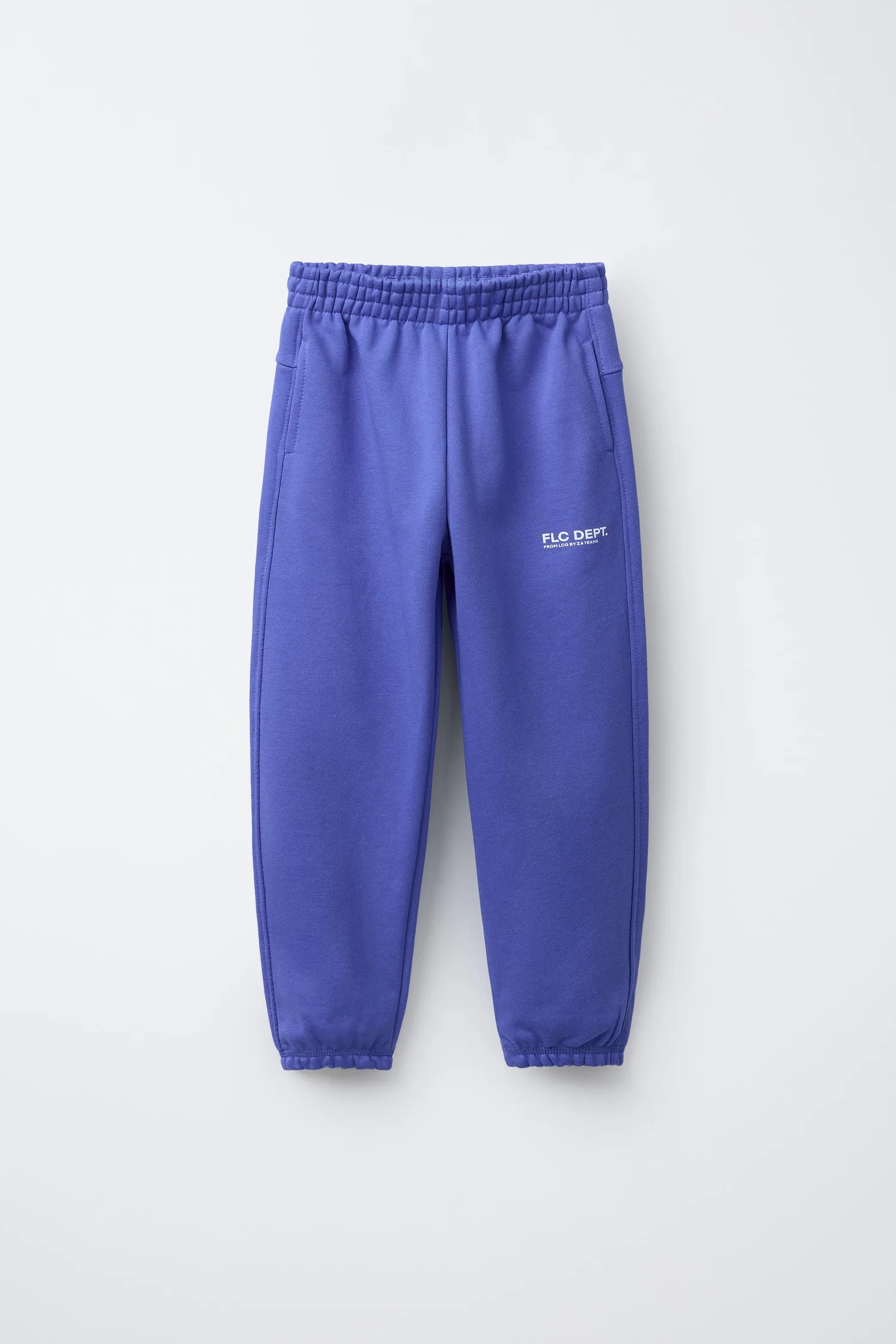 Спортивные штаны с текстовым принтом Zara, светло-голубой