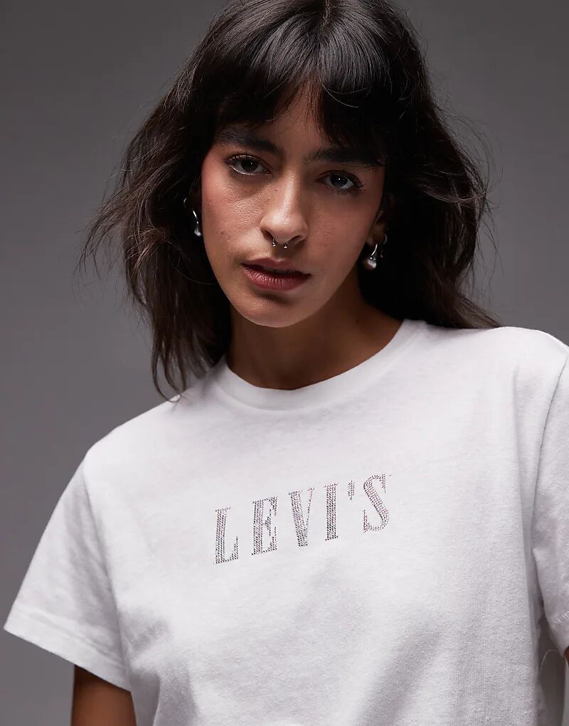 Классическая футболка с логотипом Levi's белого цвета — фото 2
