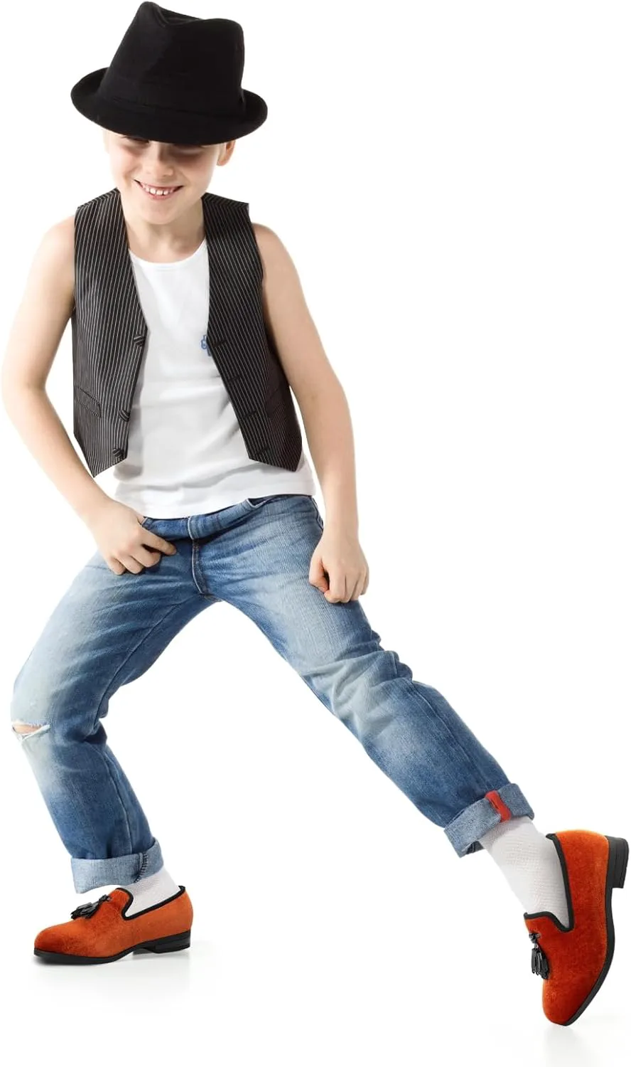 

Детские лоферы Meijiana для торжественных случаев - туфли-смокинги для малышей, оранжевый