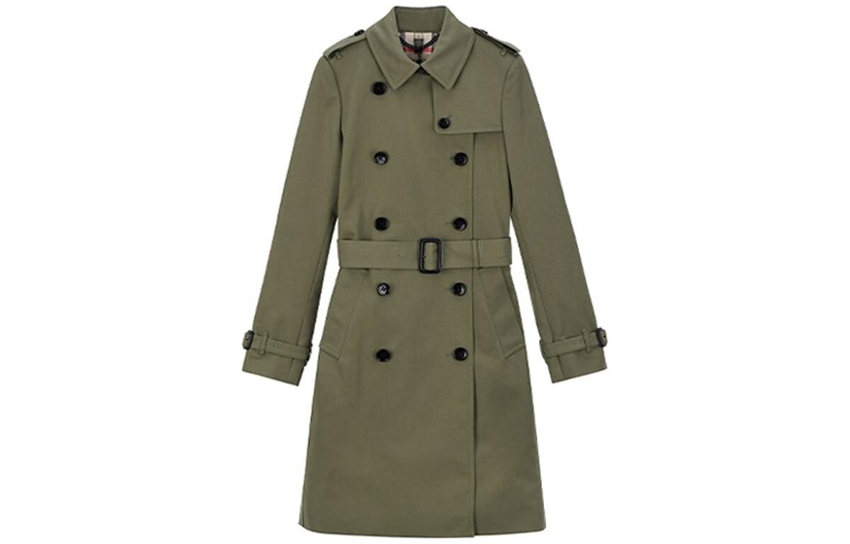 

Пальто женское Burberry с ремешком, хаки